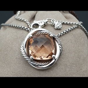 David Yurman  Infinity Morganite Pendant Necklace